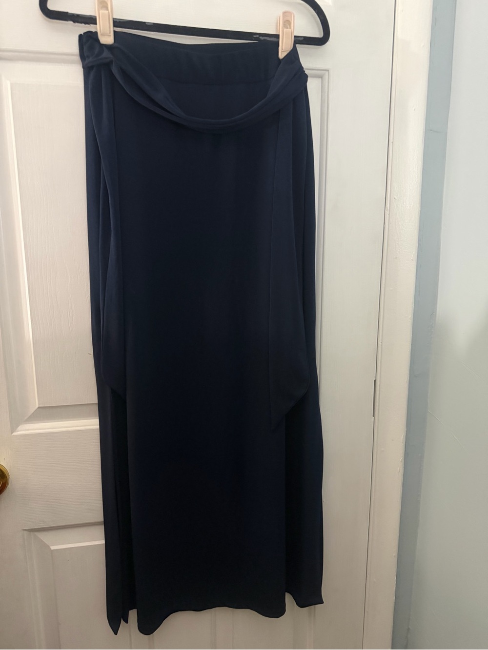The Limited Navy Blue Draped Maxi Skirt Size Small NWT